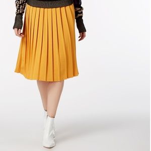 Vivienne Westwood Yellow Pleated Midi Skirt